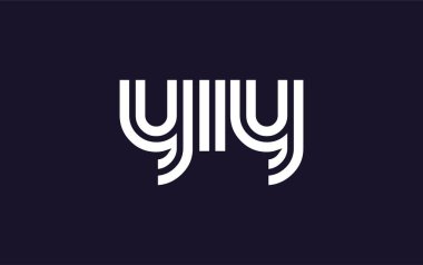 YIY Yaratıcı Eşsiz Modern Harf Logosu Tasarımı. Benzersiz bir harf dizaynına sahip stilize logo, soyut minimalist estetik ve modern cazibe sunar