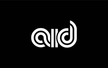 AID Yaratıcı Eşsiz Modern Harf Logosu Tasarımı. Benzersiz bir harf dizaynına sahip stilize logo, soyut minimalist estetik ve modern cazibe sunar