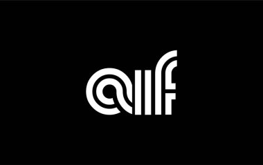 AIF Yaratıcı Eşsiz Modern Harf Logosu Tasarımı. Benzersiz bir harf dizaynına sahip stilize logo, soyut minimalist estetik ve modern cazibe sunar