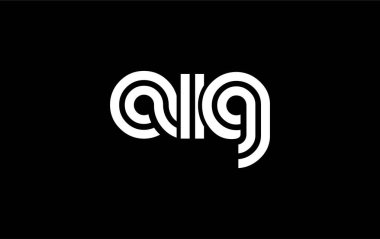 AIG Yaratıcı Eşsiz Modern Harf Logosu Tasarımı. Benzersiz bir harf dizaynına sahip stilize logo, soyut minimalist estetik ve modern cazibe sunar