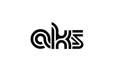 AKS Yaratıcı Eşsiz Modern Harf Logosu Tasarımı. Benzersiz bir harf dizaynına sahip stilize logo, soyut minimalist estetik ve modern cazibe sunar.