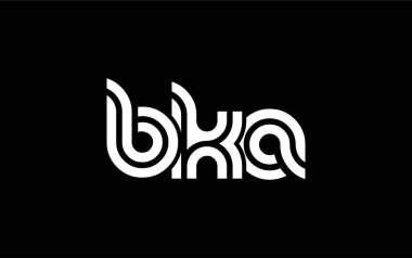 BKA Yaratıcı Eşsiz Modern Harf Logosu Tasarımı. Benzersiz bir harf dizaynına sahip stilize logo, soyut minimalist estetik ve modern cazibe sunar.