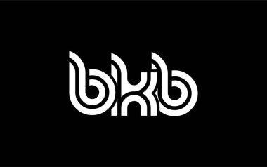 BKB Yaratıcı Eşsiz Modern Harf Logosu Tasarımı. Benzersiz bir harf dizaynına sahip stilize logo, soyut minimalist estetik ve modern cazibe sunar.