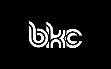 BKC Yaratıcı Eşsiz Modern Harf Logosu Tasarımı. Benzersiz bir harf dizaynına sahip stilize logo, soyut minimalist estetik ve modern cazibe sunar.