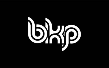 BKP Yaratıcı Eşsiz Modern Harf Logosu Tasarımı. Benzersiz bir harf dizaynına sahip stilize logo, soyut minimalist estetik ve modern cazibe sunar.