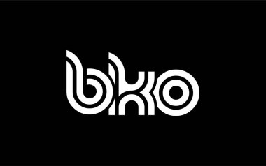 BKO Yaratıcı Eşsiz Modern Harf Logosu Tasarımı. Benzersiz bir harf dizaynına sahip stilize logo, soyut minimalist estetik ve modern cazibe sunar.