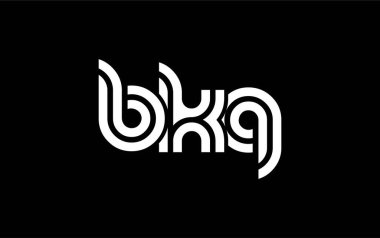 BKQ Yaratıcı Eşsiz Modern Harf Logosu Tasarımı. Benzersiz bir harf dizaynına sahip stilize logo, soyut minimalist estetik ve modern cazibe sunar.