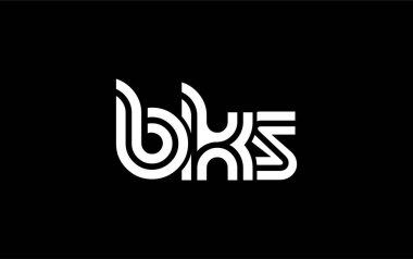 BKS Yaratıcı Eşsiz Modern Harf Logosu Tasarımı. Benzersiz bir harf dizaynına sahip stilize logo, soyut minimalist estetik ve modern cazibe sunar.