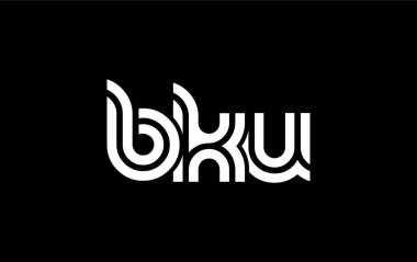 BKU Yaratıcı Eşsiz Modern Harf Logosu Tasarımı. Benzersiz bir harf dizaynına sahip stilize logo, soyut minimalist estetik ve modern cazibe sunar.