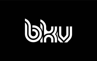 BKV Yaratıcı Eşsiz Modern Harf Logosu Tasarımı. Benzersiz bir harf dizaynına sahip stilize logo, soyut minimalist estetik ve modern cazibe sunar.