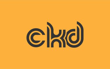 CKD Yaratıcı Eşsiz Modern Harf Logosu Tasarımı. Benzersiz bir harf dizaynına sahip stilize logo, soyut minimalist estetik ve modern cazibe sunar.