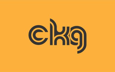 CKG Yaratıcı Eşsiz Modern Harf Logosu Tasarımı. Benzersiz bir harf dizaynına sahip stilize logo, soyut minimalist estetik ve modern cazibe sunar.