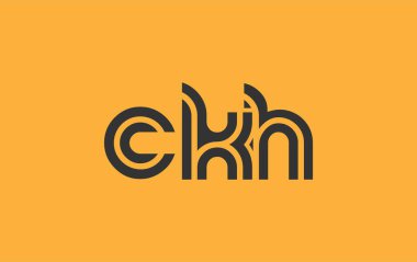 CKH Yaratıcı Eşsiz Modern Harf Logosu Tasarımı. Benzersiz bir harf dizaynına sahip stilize logo, soyut minimalist estetik ve modern cazibe sunar.