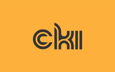 CKI Yaratıcı Eşsiz Modern Harf Logosu Tasarımı. Benzersiz bir harf dizaynına sahip stilize logo, soyut minimalist estetik ve modern cazibe sunar.