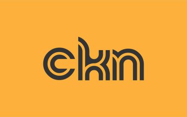CKN Yaratıcı Eşsiz Modern Harf Logosu Tasarımı. Benzersiz bir harf dizaynına sahip stilize logo, soyut minimalist estetik ve modern cazibe sunar.