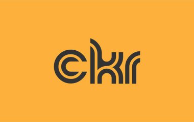 CKR Yaratıcı Eşsiz Modern Harf Logosu Tasarımı. Benzersiz bir harf dizaynına sahip stilize logo, soyut minimalist estetik ve modern cazibe sunar.