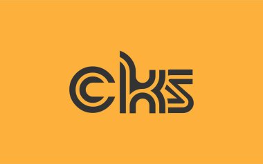 CKS Yaratıcı Eşsiz Modern Harf Logosu Tasarımı. Benzersiz bir harf dizaynına sahip stilize logo, soyut minimalist estetik ve modern cazibe sunar.