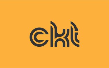CKT Yaratıcı Eşsiz Modern Harf Logosu Tasarımı. Benzersiz bir harf dizaynına sahip stilize logo, soyut minimalist estetik ve modern cazibe sunar.