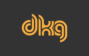DKG Yaratıcı Eşsiz Modern Harf Logosu Tasarımı. Benzersiz bir harf dizaynına sahip stilize logo, soyut minimalist estetik ve modern cazibe sunar.