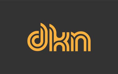 DKN Yaratıcı Eşsiz Modern Harf Logosu Tasarımı. Benzersiz bir harf dizaynına sahip stilize logo, soyut minimalist estetik ve modern cazibe sunar.