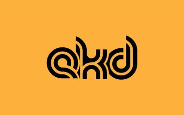 EKD Yaratıcı Eşsiz Modern Harf Logosu Tasarımı. Benzersiz bir harf dizaynına sahip stilize logo, soyut minimalist estetik ve modern cazibe sunar.