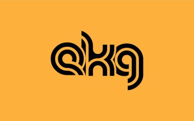 EKG Yaratıcı Eşsiz Modern Harf Logosu Tasarımı. Benzersiz bir harf dizaynına sahip stilize logo, soyut minimalist estetik ve modern cazibe sunar.