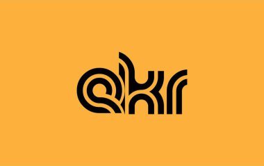 EKR Yaratıcı Eşsiz Modern Harf Logosu Tasarımı. Benzersiz bir harf dizaynına sahip stilize logo, soyut minimalist estetik ve modern cazibe sunar.