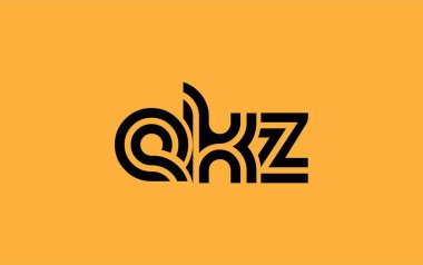 EKZ Yaratıcı Eşsiz Modern Harf Logosu Tasarımı. Benzersiz bir harf dizaynına sahip stilize logo, soyut minimalist estetik ve modern cazibe sunar.