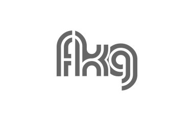 FKG Yaratıcı Eşsiz Modern Harf Logosu Tasarımı. Benzersiz bir harf dizaynına sahip stilize logo, soyut minimalist estetik ve modern cazibe sunar.