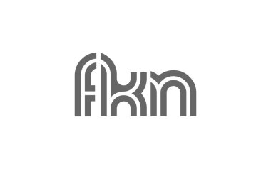 FKN Yaratıcı Eşsiz Modern Harf Logosu Tasarımı. Benzersiz bir harf dizaynına sahip stilize logo, soyut minimalist estetik ve modern cazibe sunar.