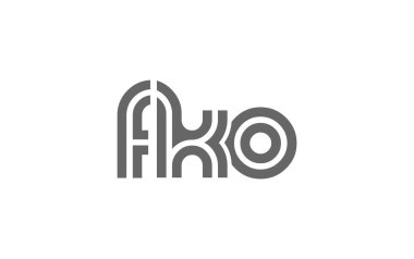 FKO Yaratıcı Eşsiz Modern Harf Logosu Tasarımı. Benzersiz bir harf dizaynına sahip stilize logo, soyut minimalist estetik ve modern cazibe sunar.