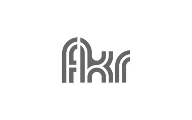 FKR Yaratıcı Eşsiz Modern Harf Logosu Tasarımı. Benzersiz bir harf dizaynına sahip stilize logo, soyut minimalist estetik ve modern cazibe sunar.