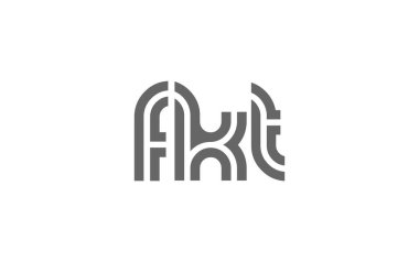 FKT Yaratıcı Eşsiz Modern Harf Logosu Tasarımı. Benzersiz bir harf dizaynına sahip stilize logo, soyut minimalist estetik ve modern cazibe sunar.