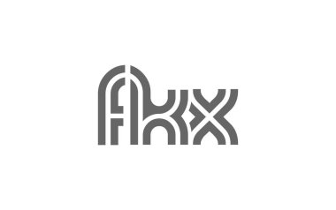 FKX Yaratıcı Eşsiz Modern Harf Logosu Tasarımı. Benzersiz bir harf dizaynına sahip stilize logo, soyut minimalist estetik ve modern cazibe sunar.