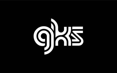 GKS Yaratıcı Eşsiz Modern Harf Logosu Tasarımı. Benzersiz bir harf dizaynına sahip stilize logo, soyut minimalist estetik ve modern cazibe sunar.