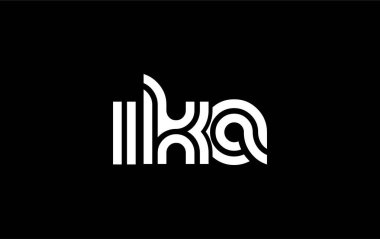 IKA Yaratıcı Eşsiz Modern Harf Logosu Tasarımı. Benzersiz bir harf dizaynına sahip stilize logo, soyut minimalist estetik ve modern cazibe sunar.