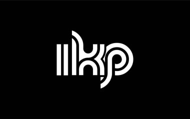 IKP Yaratıcı Eşsiz Modern Harf Logosu Tasarımı. Benzersiz bir harf dizaynına sahip stilize logo, soyut minimalist estetik ve modern cazibe sunar.