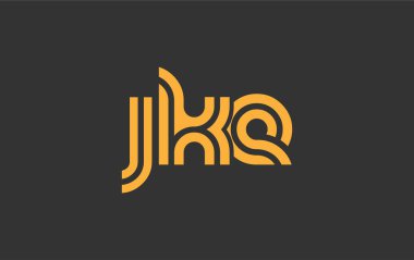 JKE Yaratıcı Eşsiz Modern Harf Logosu Tasarımı. Benzersiz bir harf dizaynına sahip stilize logo, soyut minimalist estetik ve modern cazibe sunar.