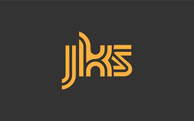 JKS Yaratıcı Eşsiz Modern Harf Logosu Tasarımı. Benzersiz bir harf dizaynına sahip stilize logo, soyut minimalist estetik ve modern cazibe sunar.