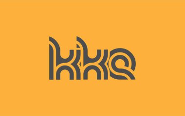 KKE Yaratıcı Eşsiz Modern Harf Logosu Tasarımı. Benzersiz bir harf dizaynına sahip stilize logo, soyut minimalist estetik ve modern cazibe sunar.