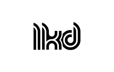 LKD Yaratıcı Eşsiz Modern Harf Logosu Tasarımı. Benzersiz bir harf dizaynına sahip stilize logo, soyut minimalist estetik ve modern cazibe sunar.