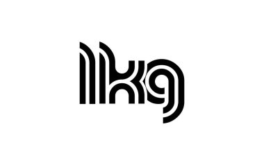 LKG Yaratıcı Eşsiz Modern Harf Logosu Tasarımı. Benzersiz bir harf dizaynına sahip stilize logo, soyut minimalist estetik ve modern cazibe sunar.