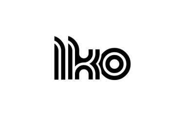 LKO Yaratıcı Eşsiz Modern Harf Logosu Tasarımı. Benzersiz bir harf dizaynına sahip stilize logo, soyut minimalist estetik ve modern cazibe sunar.