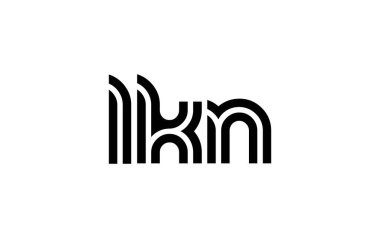 LKN Yaratıcı Eşsiz Modern Harf Logosu Tasarımı. Benzersiz bir harf dizaynına sahip stilize logo, soyut minimalist estetik ve modern cazibe sunar.