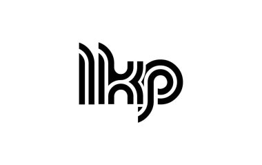 LKP Yaratıcı Eşsiz Modern Harf Logosu Tasarımı. Benzersiz bir harf dizaynına sahip stilize logo, soyut minimalist estetik ve modern cazibe sunar.