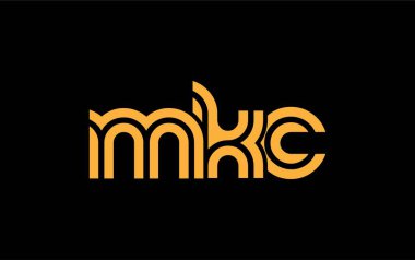 MKC Yaratıcı Eşsiz Modern Harf Logosu Tasarımı. Benzersiz bir harf dizaynına sahip stilize logo, soyut minimalist estetik ve modern cazibe sunar.