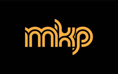 MKP Yaratıcı Eşsiz Modern Harf Logosu Tasarımı. Benzersiz bir harf dizaynına sahip stilize logo, soyut minimalist estetik ve modern cazibe sunar.