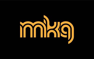 MKQ Yaratıcı Eşsiz Modern Harf Logosu Tasarımı. Benzersiz bir harf dizaynına sahip stilize logo, soyut minimalist estetik ve modern cazibe sunar.