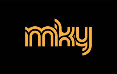 MKY Yaratıcı Eşsiz Modern Harf Logosu Tasarımı. Benzersiz bir harf dizaynına sahip stilize logo, soyut minimalist estetik ve modern cazibe sunar.
