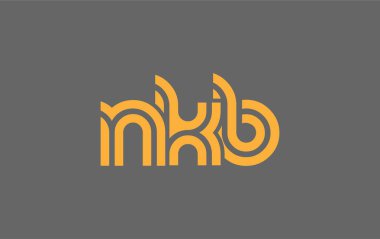 NKB Yaratıcı Eşsiz Modern Harf Logosu Tasarımı. Benzersiz bir harf dizaynına sahip stilize logo, soyut minimalist estetik ve modern cazibe sunar.